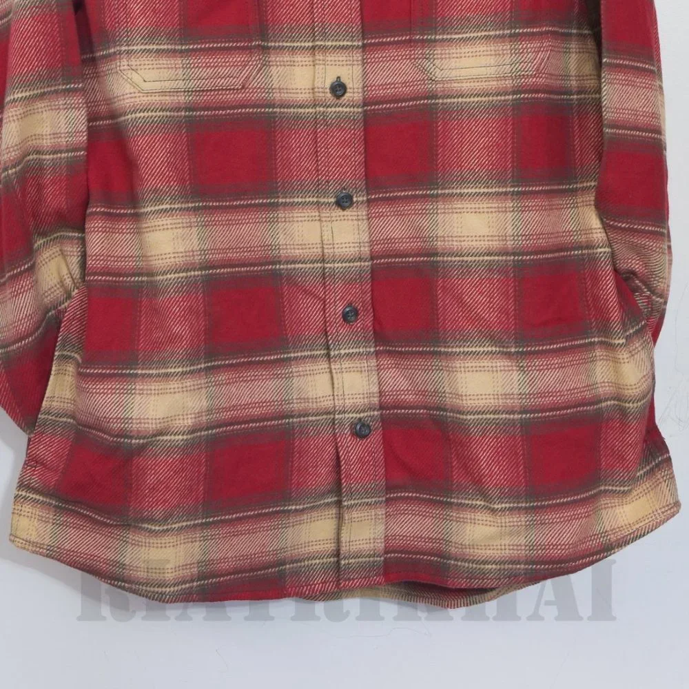 RED NWT Men’s Flannel Shirt Orvis - Picture 7 of 10